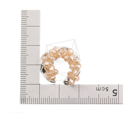 ERG-2052-R [2 Pieces] 珠子圓形耳夾耳環 第5張的照片