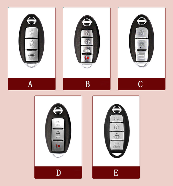 日產全系列汽車鑰匙真皮鑰匙圈定制鑰匙架日產汽車鑰匙套 第13張的照片