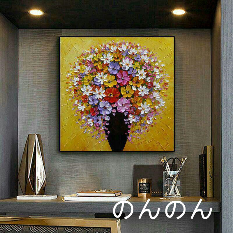 手描き油絵の高級装飾画には花が彩りを添える 手描き油絵の高級装飾画には花が彩りを添える