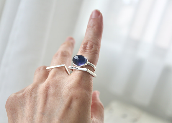 [藍色のビジョンの石iolite]ring 4枚目の画像