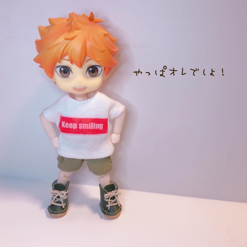 プリントTシャツ】白 ねんどろいどどーる オビツ11 ドール服