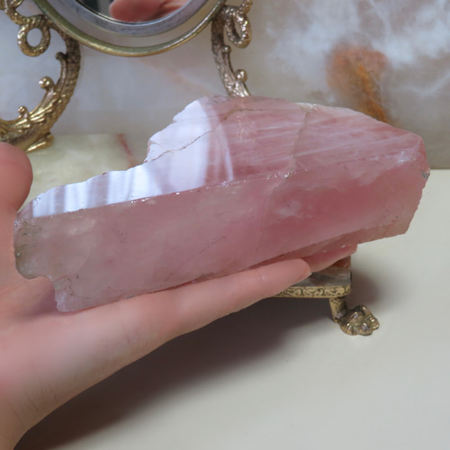 大きなローズクォーツ原石【Ⅱ】／474グラム その他置物 ◇SALE