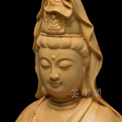 極上品  持珠観音   極上品  仏教美術品  木彫仏像   置物 3枚目の画像