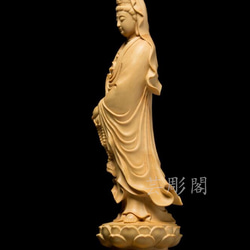 極上品  持珠観音   極上品  仏教美術品  木彫仏像   置物 4枚目の画像