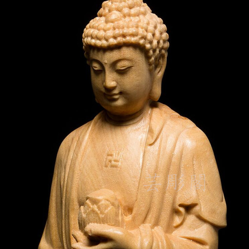 天然木 彩金 特上彫 精密細工 阿弥陀如来座像 天然木 彩金 特上彫 精密細工 阿弥陀如来座像