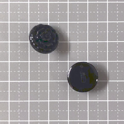 【SALE】 レトロ フラワー ローズ ボタン ブラック お花 15mm 10個セット bc-003 4枚目の画像