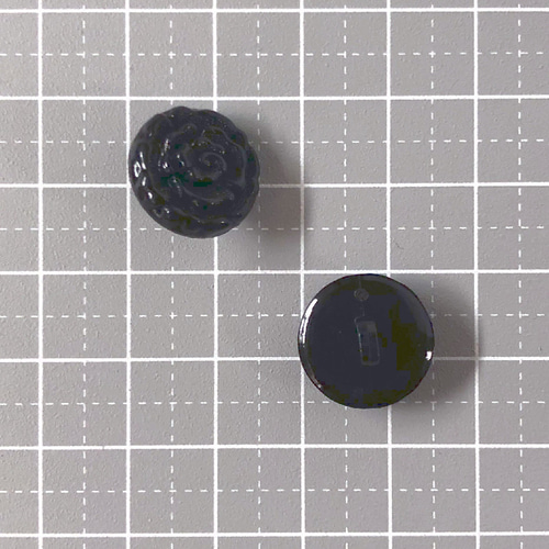 SALE】 レトロ フラワー ローズ ボタン ブラック お花 15mm 10個