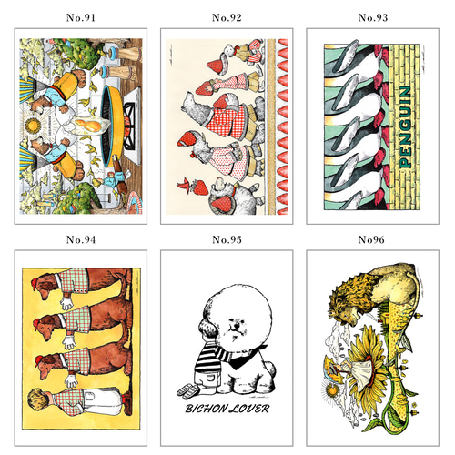 イラストカードランダム10枚セット（キャンバス加工 / 全100種類