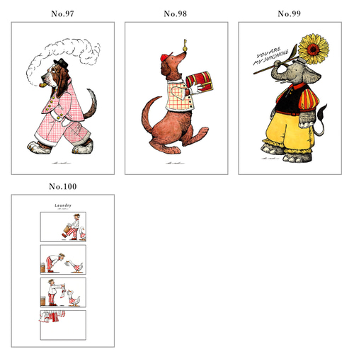 お好みのイラストカード10枚セット（キャンバス加工 / 全100種類