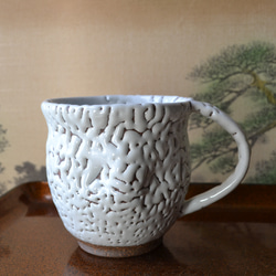 再入荷！】マグカップ(雪肌かいらぎ)えくぼ 大きめ ＊コーヒー