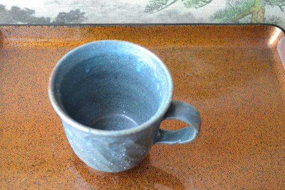 【ギフト】マット仕上げの面取りコーヒーカップ　＊フリーカップ　★萩焼　 3枚目の画像