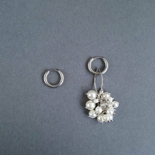 1ペア] 厚み約2.5mm サージカルステンレス フープピアス 内径8,10,12 