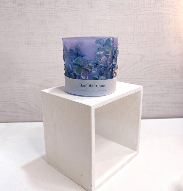 Botanical flower candle(アジサイ) LEDティーライトキャンドル 送料無料 2枚目の画像