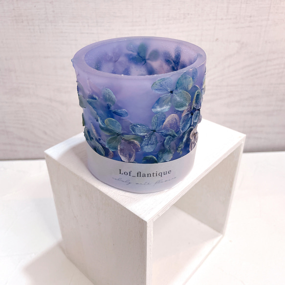 Botanical flower candle(アジサイ) LEDティーライトキャンドル 送料無料 3枚目の画像