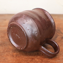 備前焼 コーヒーカップ(中)　ロクロ目　c6-056 4枚目の画像