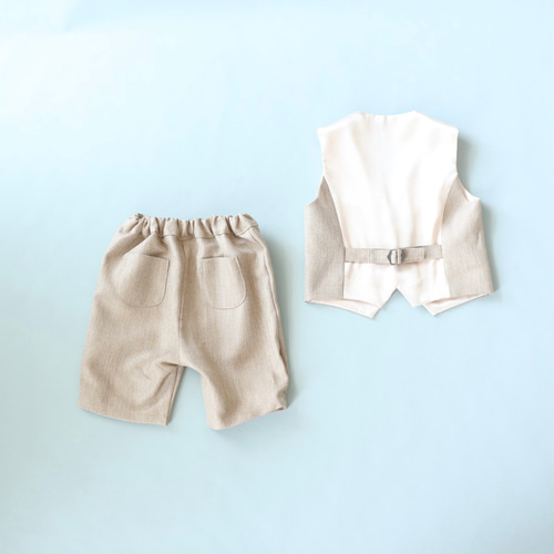 ラスト1着です！【超早割価格】セットアップ 男の子 ベージュ