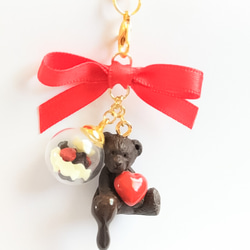 とろける ベア チョコレート ストラップ (ビターチョコ) スイーツデコ