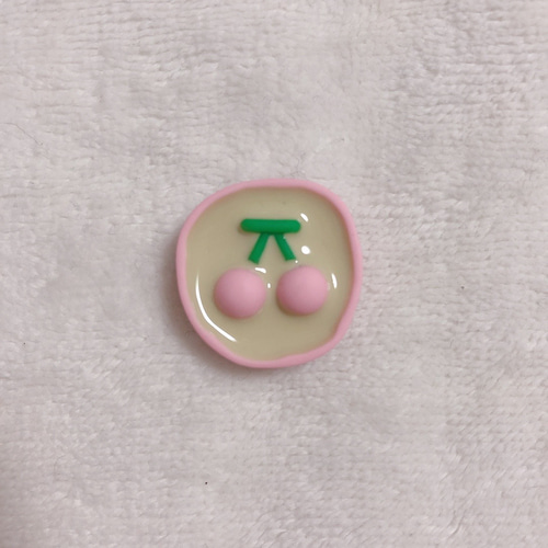 選べる 名札クリップ さくらんぼ ワッペン・アップリケ momo(産後の為