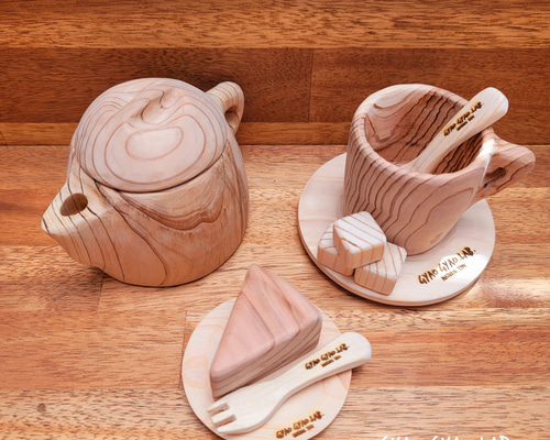 セラミックティーセット 幸運と幸運の醜いオレンジ色のセラミック