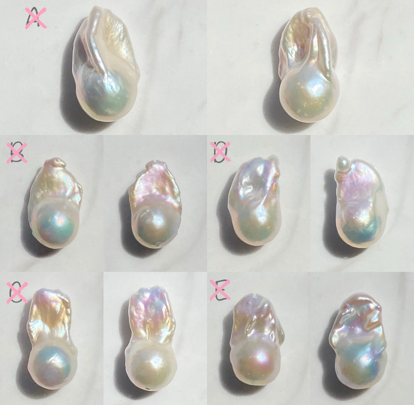 パール新入荷✨虹色✨大粒バロックパール1粒&マンテルネックレス✨選べる14kgfチェーン&マンテル 5,584円