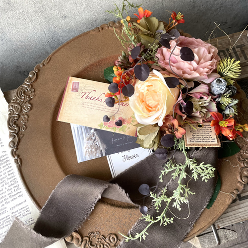 Xmas♡フラワーアレンジプレート飾り Xmas♡フラワーアレンジプレート飾り