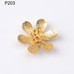 P203-P206 透かし パーツ 花 ヘアアクセサリー 5枚 1枚目の画像