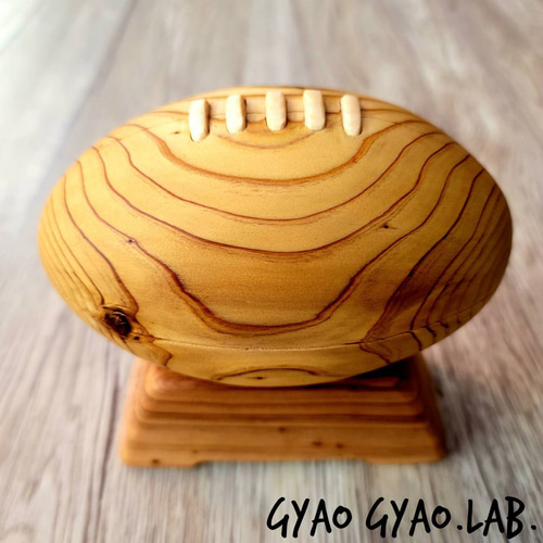 置物 ラグビーボール トロフィー 木製 手作り品