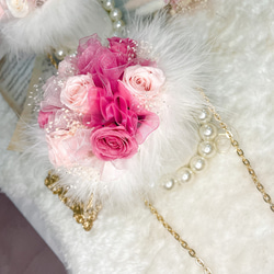 プリザーブドフラワー×パールリボン ミニサイズ インテリア プレゼント 記念日 お花 7枚目の画像