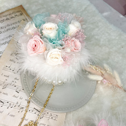 プリザーブドフラワー×パールリボン ミニサイズ インテリア プレゼント 記念日 お花 6枚目の画像