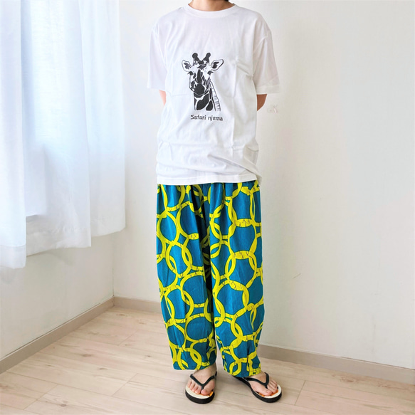 【SALE✦半額】コットンプリントTシャツ／Safari njema／ユニセックスS 2枚目の画像