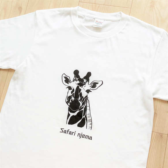 【SALE✦半額】コットンプリントTシャツ／Safari njema／ユニセックスS 1枚目の画像