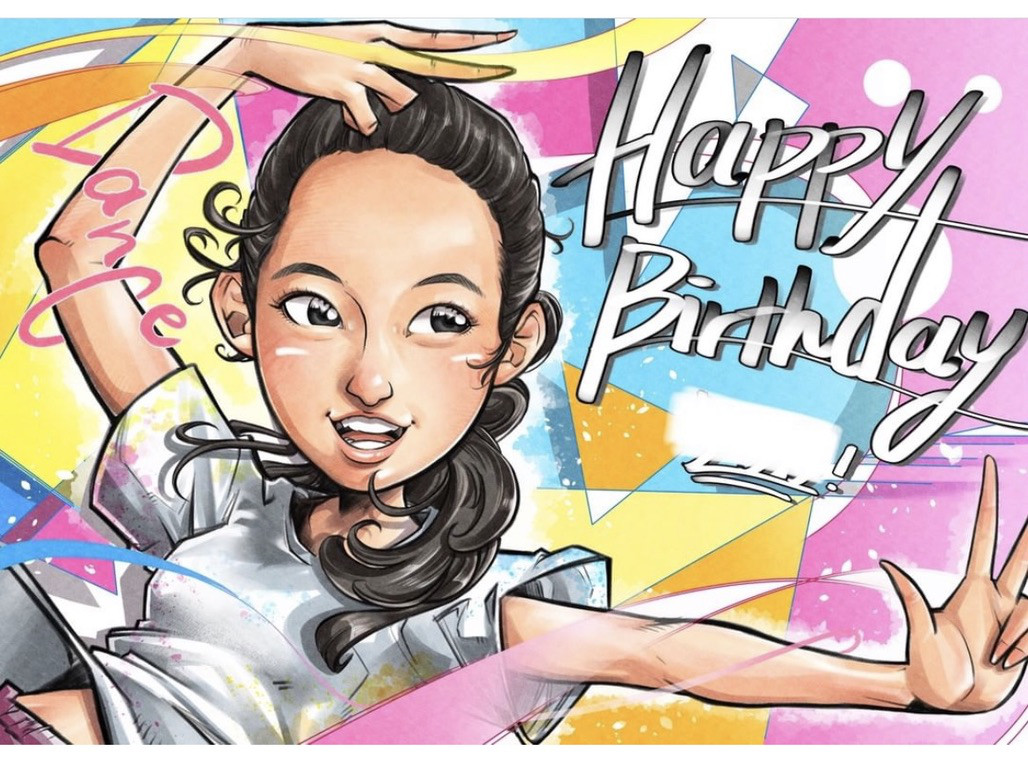 似顔絵【誕生日】オーダーメイド　プレゼント　子供