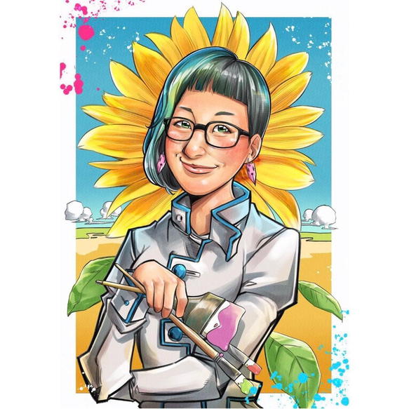 似顔絵【コスプレ】オーダーメイド 記念 漫画風 イラスト 似顔絵