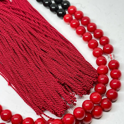 全宗派共通✳︎本式108珠念珠✳︎染め赤珊瑚✳︎数珠 2枚目の画像