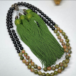 全宗派共通✳︎本式108珠念珠✳︎ユナカイト✳︎数珠 1枚目の画像
