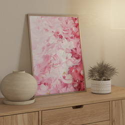 桜のペイントポスター / i1728 / サクラモチーフ　抽象画　インテリアポスター 3枚目の画像