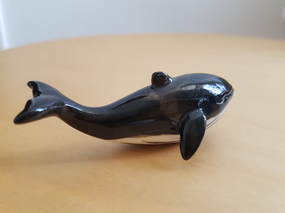 陶器製 デコレーション 置き物   のんびり クジラ 5枚目の画像