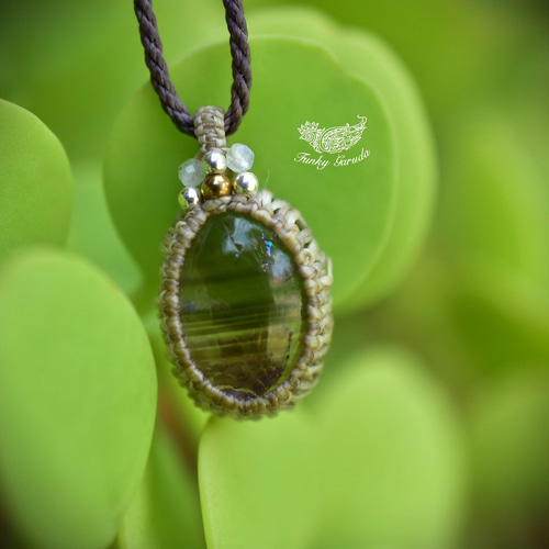 あ〜きゃん　マクラメネックレス２点 あ〜きゃん マクラメネックレス2点 2つの優美☆ダブル