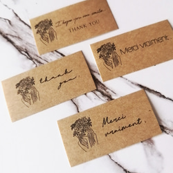 44枚] オーダー サンキューシール クラフト 花 ハンドメイド