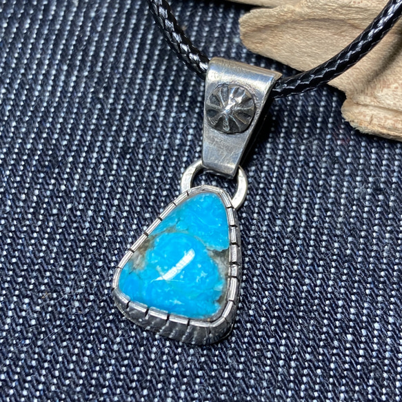 silver950 ブルージェム ターコイズ シルバーネックレス ペンダント