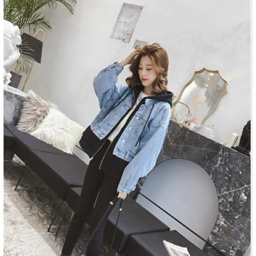 Lillys 秋冬コーデ❤️デニムジャケット レディース パーカー アウター