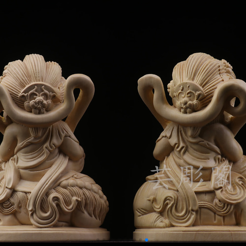 阿弥陀如来三尊 観音菩薩 勢至菩薩 仏教工芸品 木彫仏像 極上品