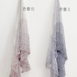 レースショール Champagne Shawl(編み図) 6枚目の画像