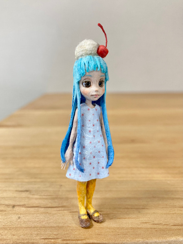 和紙人形 ミニチュアドール クリームソーダちゃん 6枚目の画像