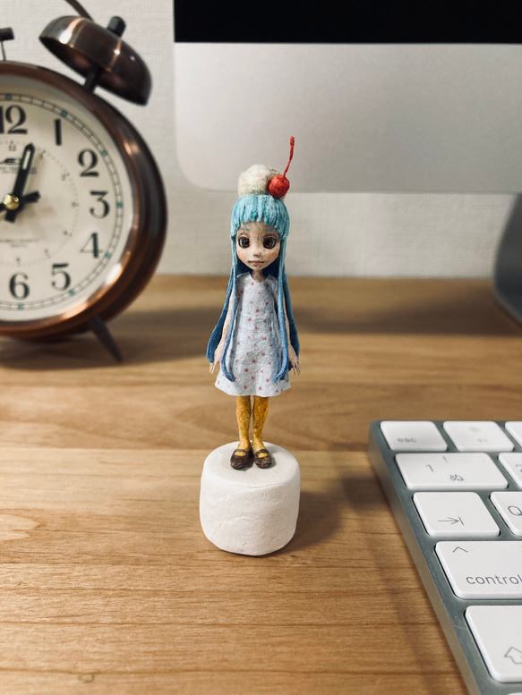 和紙人形 ミニチュアドール クリームソーダちゃん 9枚目の画像