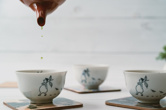 Kawaii 湯呑み と お試しの 「2023年新茶」 狭山茶セット　ギフトラッピング出来ます。プチギフト 7枚目の画像