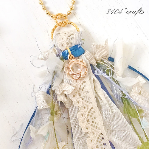 SOLD◇ハンドメイド 引き揃え糸 タッセル チャーム パフェ ゆめかわ