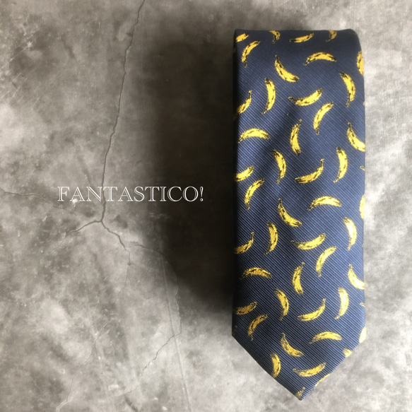 【僕の好きなことネクタイ】刺繍ネクタイ♪バナナ柄 プレゼント 父の日 ギフト ポップアート ベルベットアンダーグラウンド 3枚目の画像