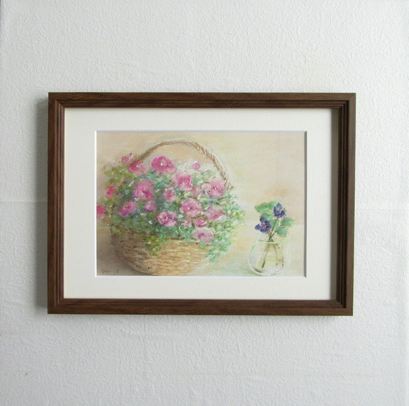【絵画】ボタニカルアート　「ペチュニア」原画 絵画】ボタニカルアート 「ペチュニア」原画