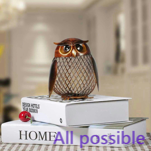 フクロウボックス 貯金箱 動物の置物 クリエイティブ 飾り 手作り装飾